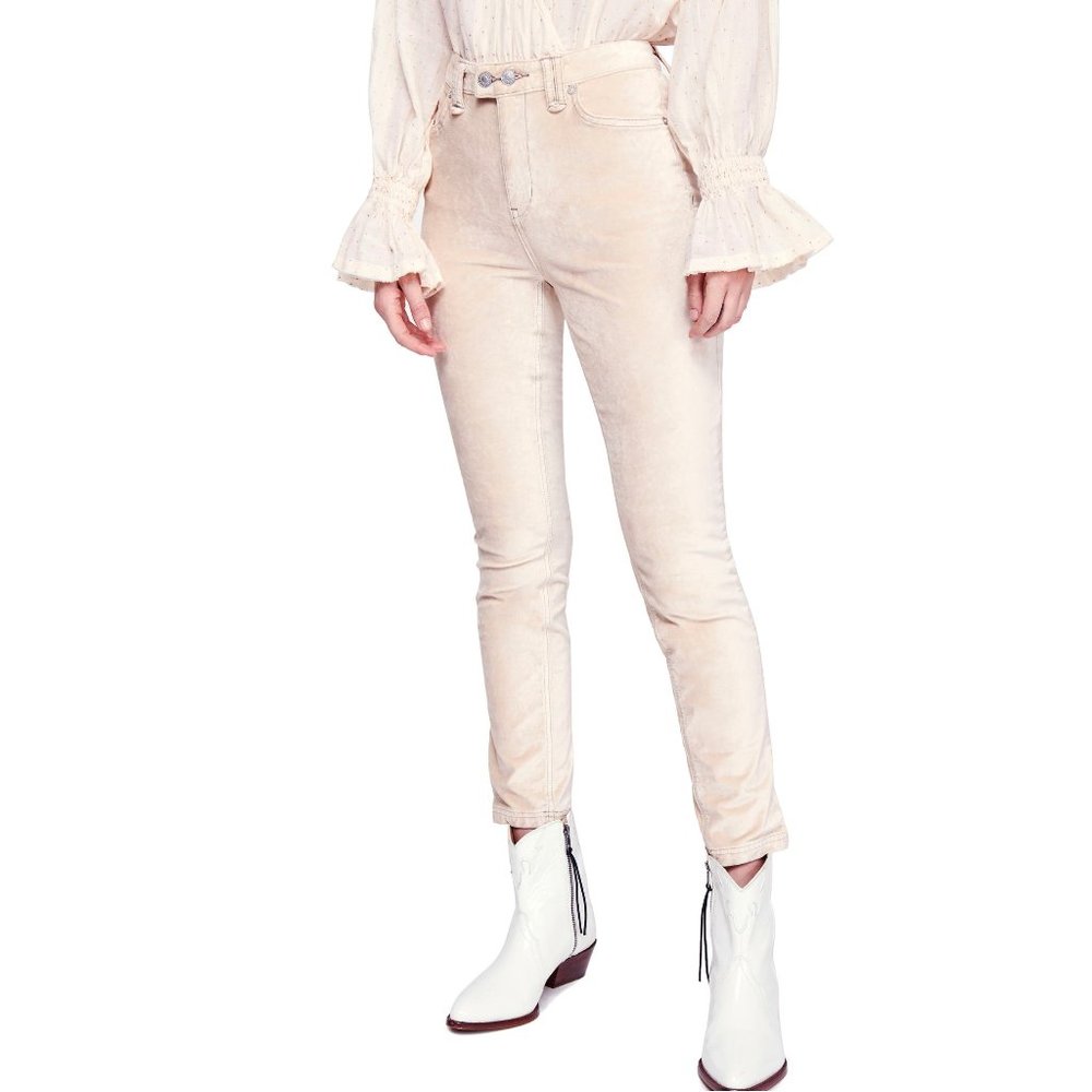 NWT Size 25 Free People Velvet Skinny Jean Pants